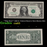 **Star Note** 1999 $1  Federal Reserve Note (Boston MA) Grades Gem CU