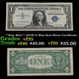 **Star Note** 1957B $1 Blue Seal Silver Certificate Grades vf++