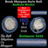 Buffalo Nickel Shotgun Roll in Old Bank Style 'Bell Telephone'  Wrapper 1925 &d Mint Ends