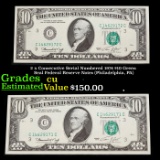 2 x Consecutive Serial Numbered 1974 $10 Green Seal Federal Reserve Notes (Philadelphia, PA) Grades