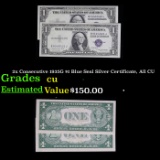 2x Consecutive 1935G $1 Blue Seal Silver Certificate, All CU Grades CU