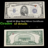 1934D $5 Blue Seal Silver Certificate Grades xf details