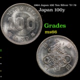 1964 Japan 100 Yen Silver Y# 79 Grades GEM+ Unc