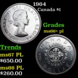 1964 Canada Dollar $1 Grades GEM++ PL