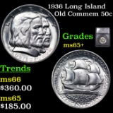 1936 Long Island Old Commem Half Dollar 50c Graded ms65+ By SEGS