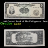 1949 Central Bank of The Philippines 1 Peso Grades Select AU