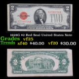 1928G $2 Red Seal United States Note Grades vf+