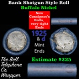 Buffalo Nickel Shotgun Roll in Old Bank Style 'Bell Telephone'  Wrapper 1925 &d Mint Ends