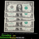 5x Consecutive **Star Note** 2009 $1 Federal Reserve Notes (Boston, MA), All CU Grades CU