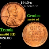 1945-s Lincoln Cent 1c Grades GEM+ Unc RD