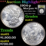 ***Auction Highlight*** 1904-p Morgan Dollar $1 Graded Choice+ Unc BY USCG (fc)