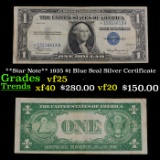 **Star Note** 1935 $1 Blue Seal Silver Certificate Grades vf+