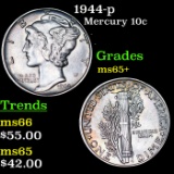 1944-p Mercury Dime 10c Grades GEM+ Unc