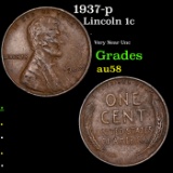 1937-p Lincoln Cent 1c Grades Choice AU/BU Slider