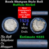 Buffalo Nickel Shotgun Roll in Old Bank Style 'Bell Telephone'  Wrapper 1926 &d Mint Ends