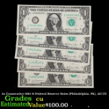 5x Consecutive 1981 $1 Federal Reserve Notes (Philadelphia, PA), All CU Grades CU