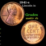 1941-s Lincoln Cent 1c Grades Gem+ Unc RB