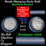 Buffalo Nickel Shotgun Roll in Old Bank Style 'Bell Telephone'  Wrapper 1920 &d Mint Ends