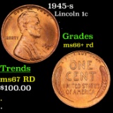 1945-s Lincoln Cent 1c Grades GEM++ RD