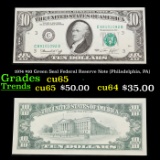 1974 $10 Green Seal Federal Reserve Note (Philadelphia, PA) Grades Gem CU