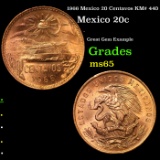 1966 Mexico 20 Centavos KM# 440 Grades GEM Unc