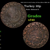1808 (1223//22-26) Turkey 20 Para Silver KM# 588 Grades xf