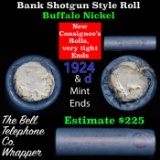 Buffalo Nickel Shotgun Roll in Old Bank Style 'Bell Telephone'  Wrapper 1924 &d Mint Ends