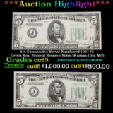 ***Auction Highlight*** 6 x Consecutive Serial Numbered 1934 $5 Green Seal Federal Reserve Notes (Ka