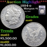 ***Auction Highlight*** 1894-o Morgan Dollar $1 Graded ms61 BY SEGS (fc)