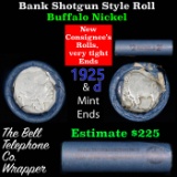 Buffalo Nickel Shotgun Roll in Old Bank Style 'Bell Telephone'  Wrapper 1925 &d Mint Ends