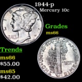 1944-p Mercury Dime 10c Grades GEM+ Unc