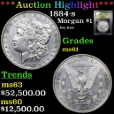 ***Auction Highlight*** 1884-s Morgan Dollar $1 Graded BU+ BY USCG (fc)