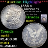 ***Auction Highlight*** 1886-s Morgan Dollar $1 Graded ms64+ BY SEGS (fc)