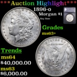 ***Auction Highlight*** 1896-o Morgan Dollar $1 Graded ms63+ BY SEGS (fc)