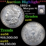 ***Auction Highlight*** 1892-s Morgan Dollar $1 Graded au58 BY SEGS (fc)