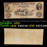 1855 The Planters And Mechanics Bank of Dalton, GA $5 Currency, Obsollete Fr-GA6360-25 Grades vf+