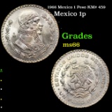 1966 Mexico 1 Peso KM# 459 Grades GEM+ Unc