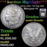 ***Auction Highlight*** 1879-s Rev '78 Top 100 Morgan Dollar $1 Graded ms62 Details BY SEGS (fc)