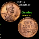 1941-s Lincoln Cent 1c Grades GEM+ Unc RB