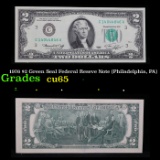 1976 $2 Green Seal Federal Reseve Note (Philadelphia, PA) Grades Gem CU