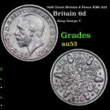 1936 Great Britain 6 Pence KM# 832 Grades Select AU