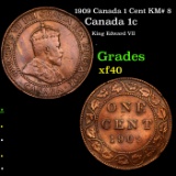 1909 Canada 1 Cent KM# 8 Grades xf