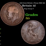 1919 Great Britain 1 Penny KM# 810 Grades f+