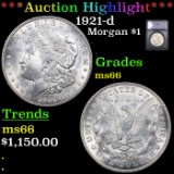 ***Auction Highlight*** 1921-d Morgan Dollar $1 Graded ms66 BY SEGS (fc)