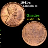 1941-s Lincoln Cent 1c Grades GEM++ RB
