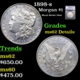 1898-s Morgan Dollar $1 Graded ms62 Details BY SEGS