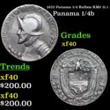 1932 Panama 1/4 Balboa KM# 11.1 Grades xf