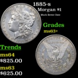 ***Auction Highlight*** 1885-s Morgan Dollar $1 Grades Select+ Unc (fc)