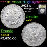 ***Auction Highlight*** 1903-s Morgan Dollar $1 Graded AU, Almost Unc BY USCG (fc)