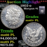 ***Auction Highlight*** 1902-o Morgan Dollar $1 Graded ms65+ PL BY SEGS (fc)